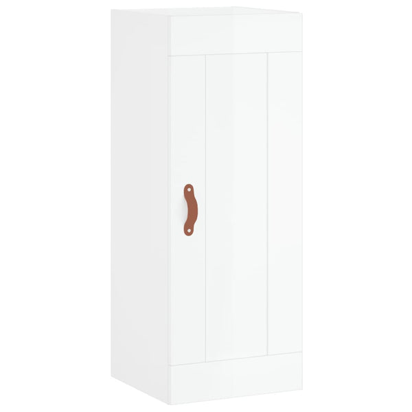 Highboard Weiß Hochglanz 34,5x34x180 cm