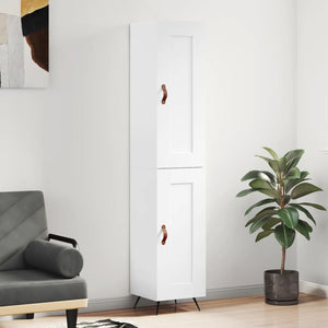 Highboard Weiß Hochglanz 34,5x34x180 cm