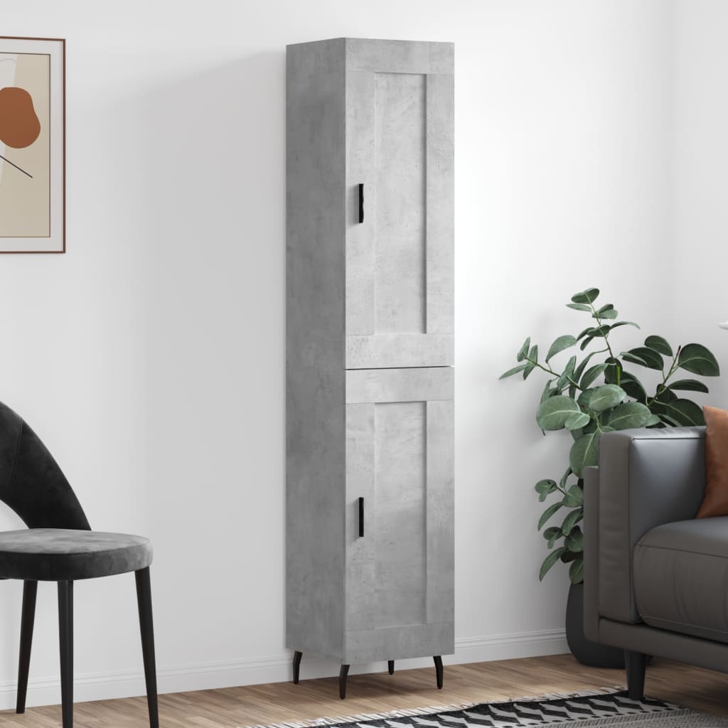 Highboard Betongrau 180 cm Holzwerkstoff