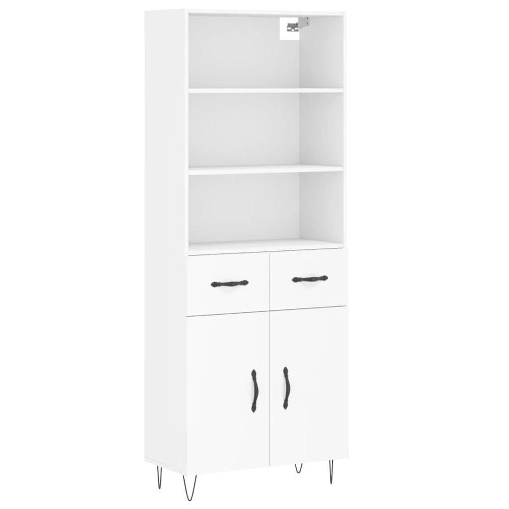 Highboard Weiß 69,5x34x180 cm