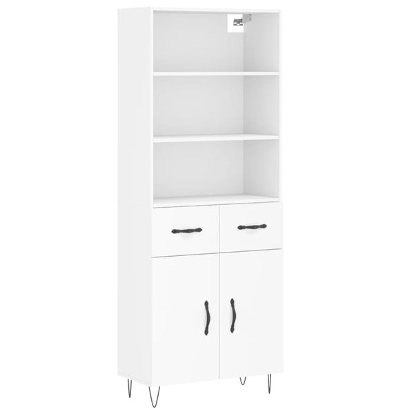 Highboard Weiß 69,5x34x180 cm