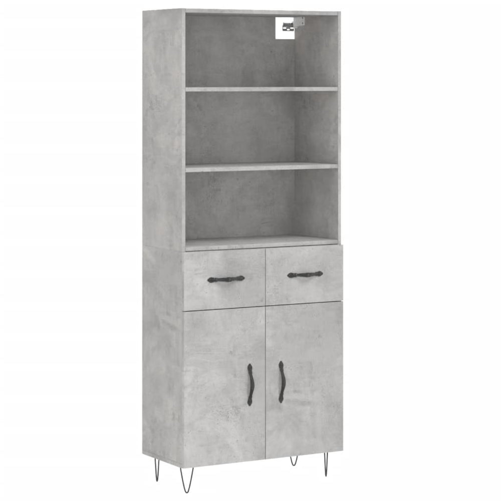 Highboard Betongrau 69,5x34x180 cm