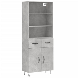 Highboard Betongrau 69,5x34x180 cm
