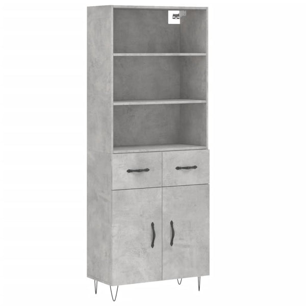 Highboard Betongrau 69,5x34x180 cm