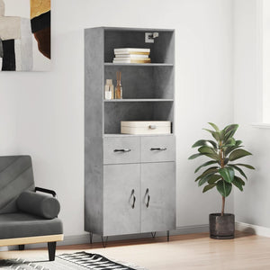 Highboard Betongrau 69,5x34x180 cm