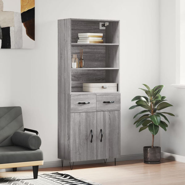 Highboard Grau Sonoma 180 cm