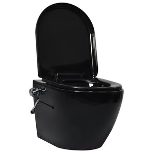 Wand-WC Spülrandlos mit Unterputz-Spülkasten Schwarz