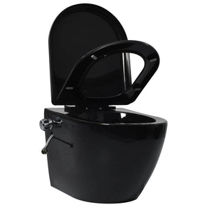Wand-WC Spülrandlos mit Unterputz-Spülkasten Schwarz