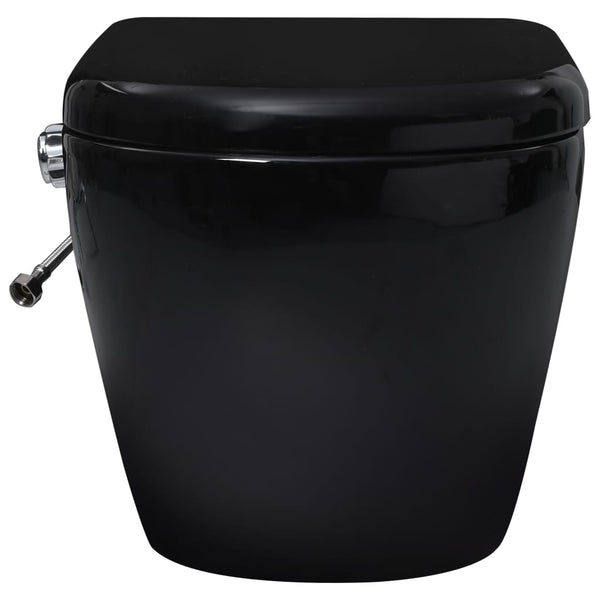 Wand-WC Spülrandlos mit Unterputz-Spülkasten Schwarz