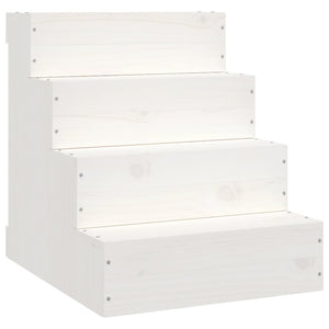 vidaXL Escalier pour animaux de compagnie Blanc 40x49x47 cm Pin massif