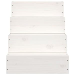 vidaXL Escalier pour animaux de compagnie Blanc 40x49x47 cm Pin massif