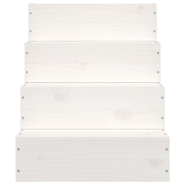 vidaXL Escalier pour animaux de compagnie Blanc 40x49x47 cm Pin massif