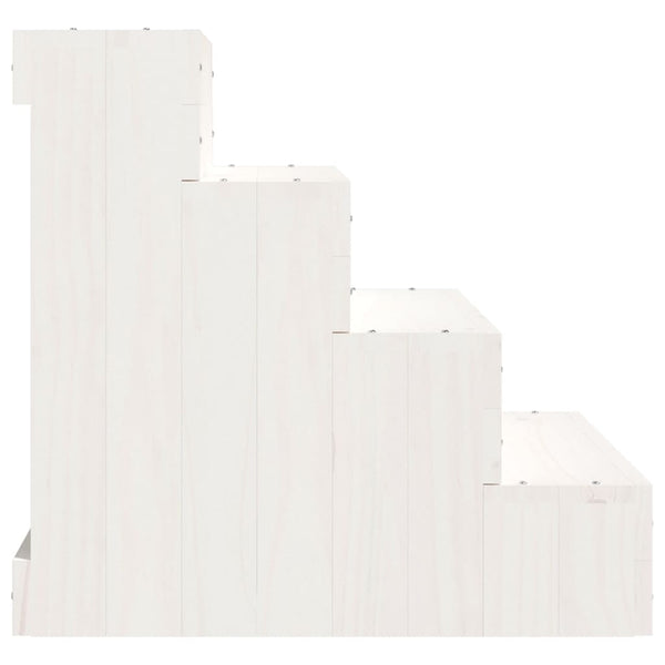 vidaXL Escalier pour animaux de compagnie Blanc 40x49x47 cm Pin massif