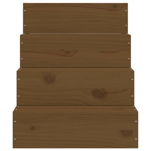 vidaXL Pet Stairs Honey Brown 40x49x47 cm Solid Pine Wood