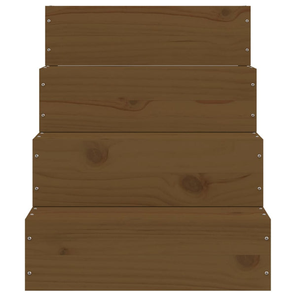 vidaXL Pet Stairs Honey Brown 40x49x47 cm Solid Pine Wood