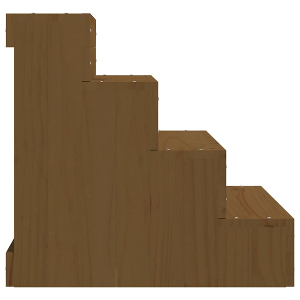 vidaXL Pet Stairs Honey Brown 40x49x47 cm Solid Pine Wood