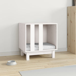 vidaXL Niche pour chien blanc 50x40x52 cm en pin massif