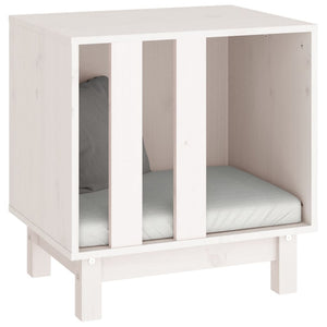 vidaXL Niche pour chien blanc 50x40x52 cm en pin massif