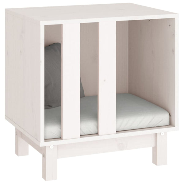vidaXL Niche pour chien blanc 50x40x52 cm en pin massif