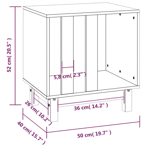 vidaXL Niche pour chien blanc 50x40x52 cm en pin massif