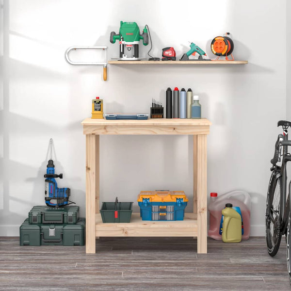 Werkbank Kiefer Massivholz 80x50x80 cm
