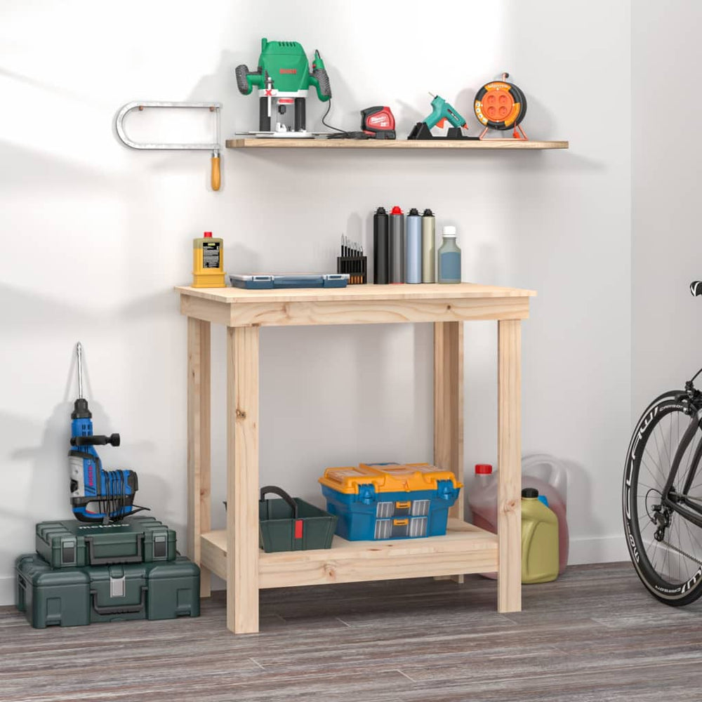 Werkbank Kiefer Massivholz 80x50x80 cm