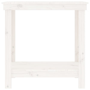 Werkbank Kiefer Massivholz Weiß 80x50x80 cm