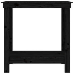 vidaXL Établi noir 80x50x80 cm en pin massif
