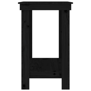 vidaXL Établi noir 80x50x80 cm en pin massif
