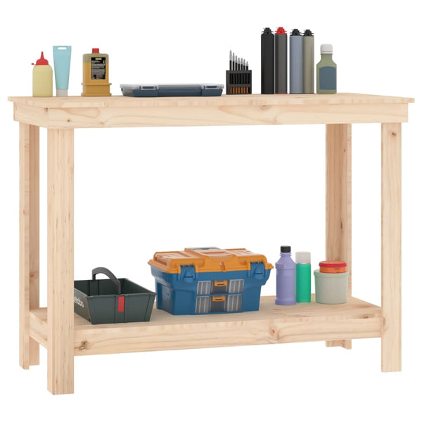 Werkbank Kiefer Massivholz 110x50x80 cm