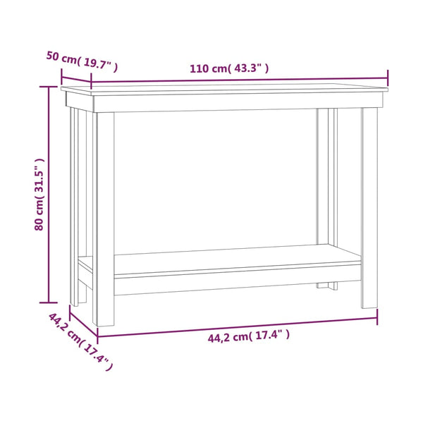 Werkbank Kiefer Massivholz 110x50x80 cm