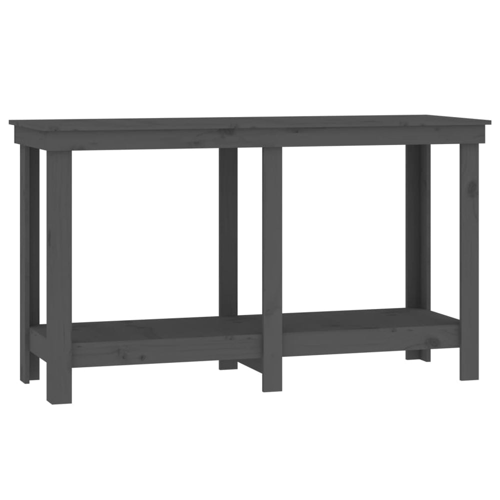 Werkbank Grau 140 cm Kiefer Massivholz