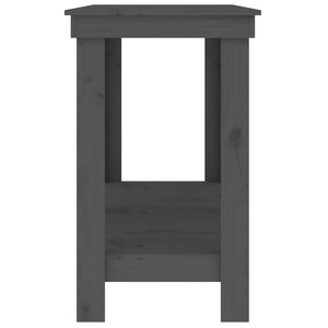 Werkbank Grau 140 cm Kiefer Massivholz