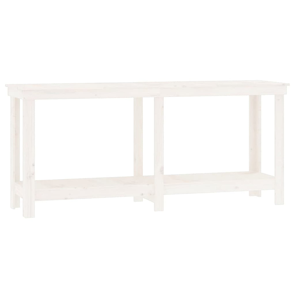 Werkbank Weiß Kiefer Massivholz 180 cm