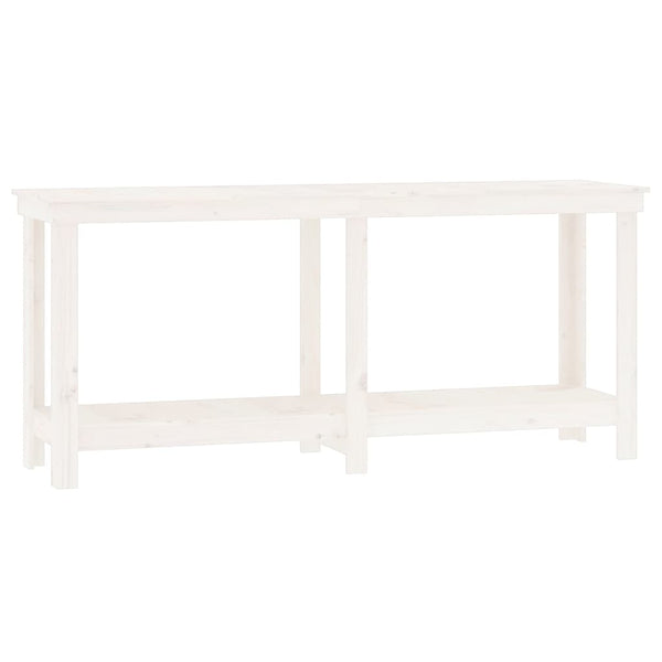 Werkbank Weiß Kiefer Massivholz 180 cm