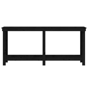 Werkbank Schwarz 180 cm Kiefer Massivholz