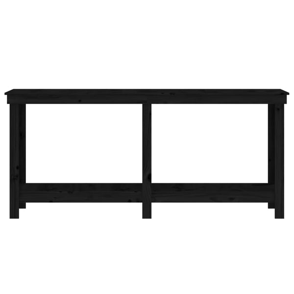 Werkbank Schwarz 180 cm Kiefer Massivholz