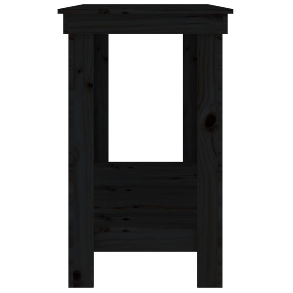 Werkbank Schwarz 180 cm Kiefer Massivholz