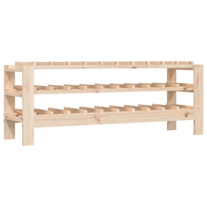 vidaXL Casier à bouteilles 109,5x30x42 cm Bois de pin massif