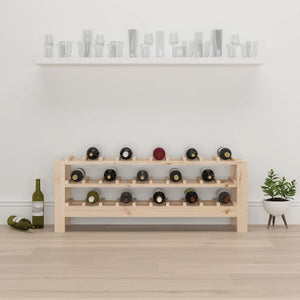 vidaXL Casier à bouteilles 109,5x30x42 cm Bois de pin massif