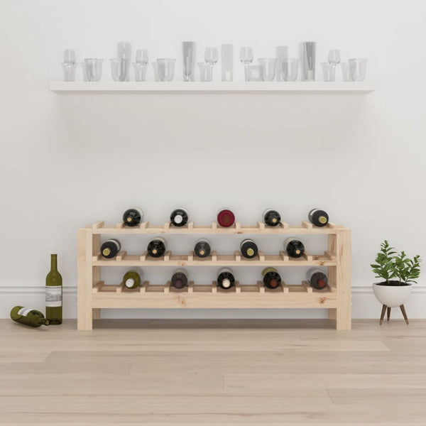 vidaXL Casier à bouteilles 109,5x30x42 cm Bois de pin massif