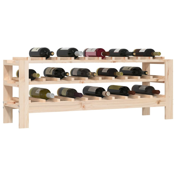 vidaXL Casier à bouteilles 109,5x30x42 cm Bois de pin massif