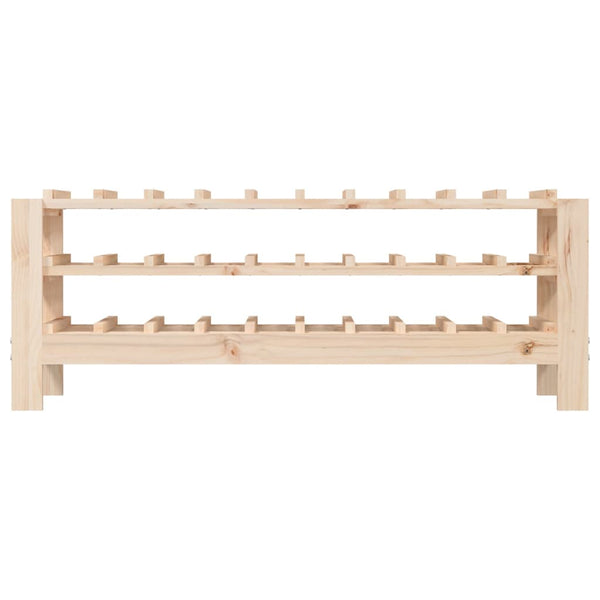 vidaXL Casier à bouteilles 109,5x30x42 cm Bois de pin massif