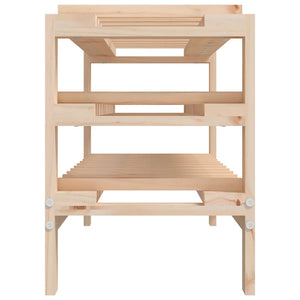 vidaXL Casier à bouteilles 109,5x30x42 cm Bois de pin massif
