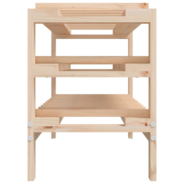 vidaXL Casier à bouteilles 109,5x30x42 cm Bois de pin massif