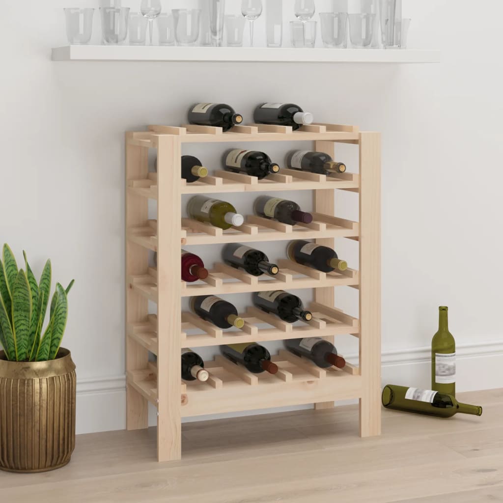 Weinregal aus Kiefernholz für 30 Flaschen