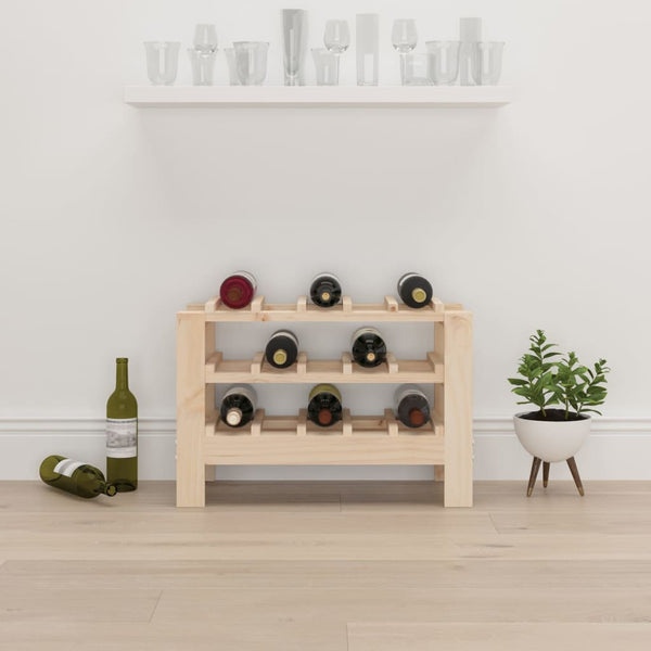 Weinregal aus Kiefernholz für 15 Flaschen