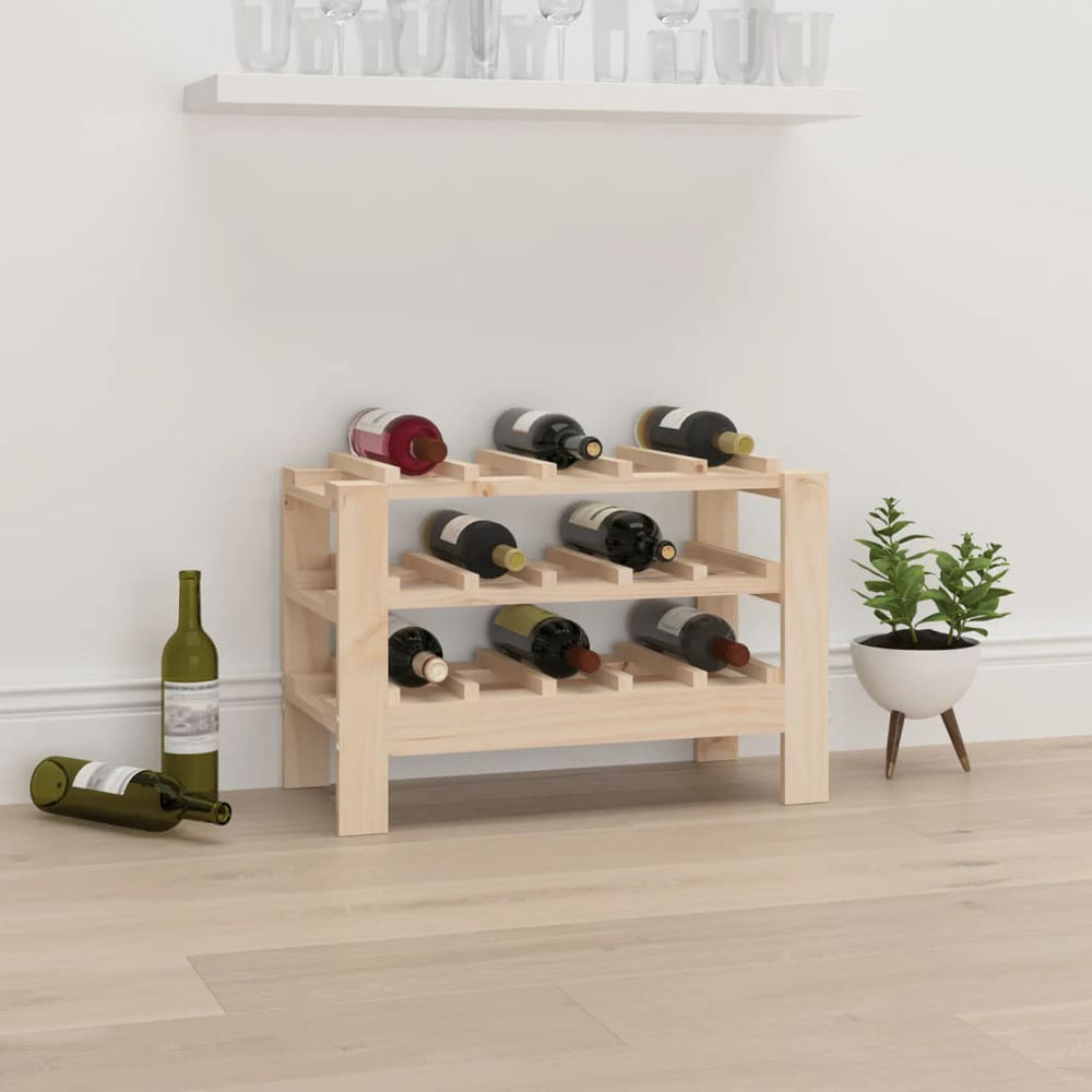 Weinregal aus Kiefernholz für 15 Flaschen