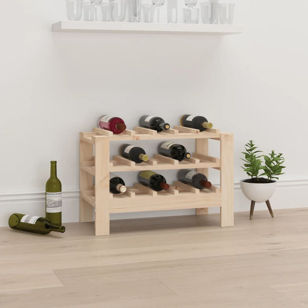 Weinregal aus Kiefernholz für 15 Flaschen