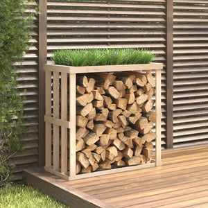 Outdoor Kaminholzregal Kiefer Massivholz